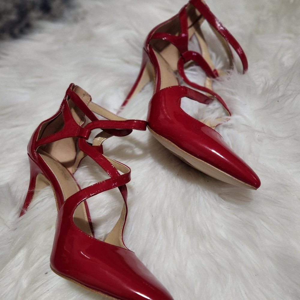 Michael Kors Womens Shoes Michael Michael Kors Catia Red Pointed Toe 4”